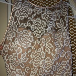 Two Piece Nude Homecoming Dress